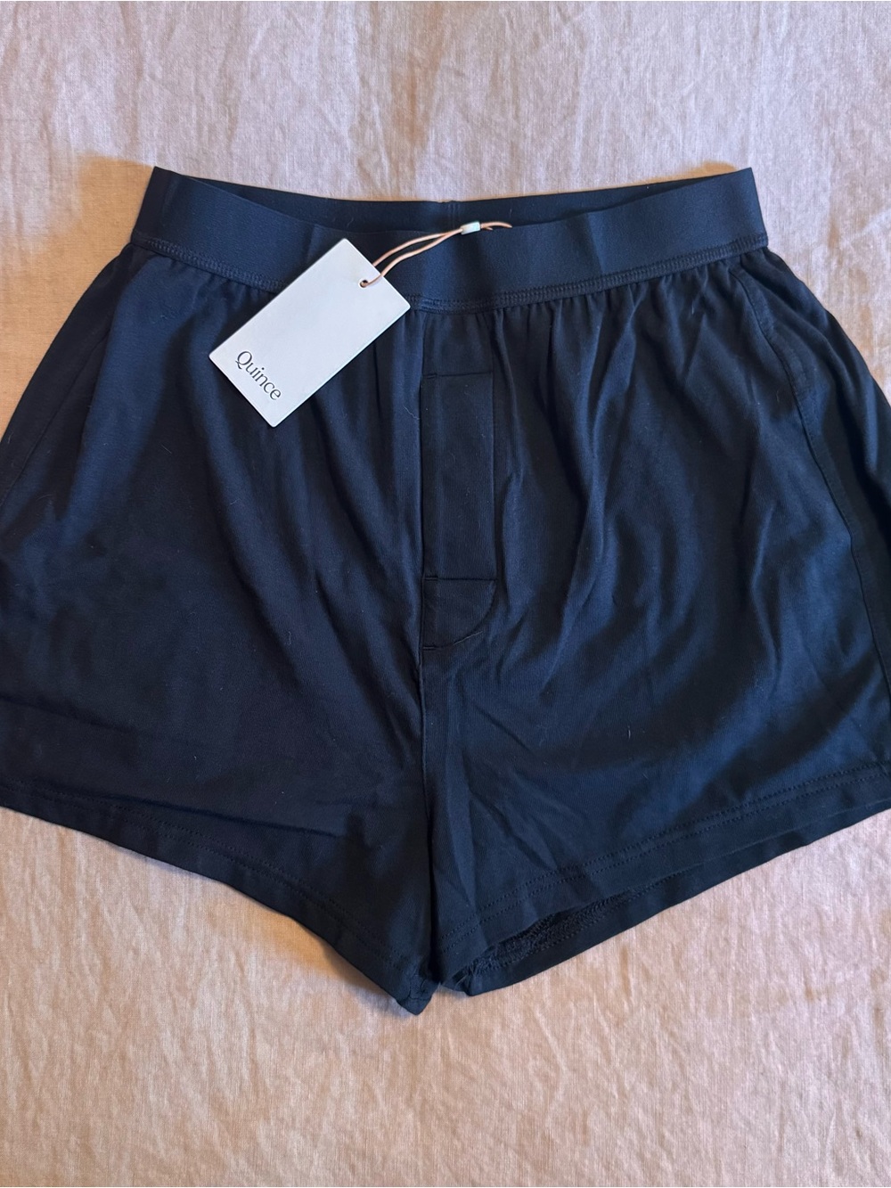 Quince Woman’s Black Lounge Shorts